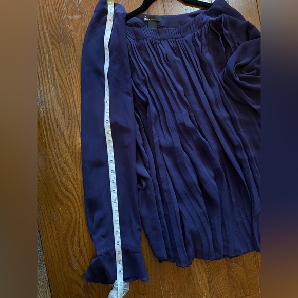 💚3/$25 Lane Bryant Purple Sheer Peasant Blouse 18/20 - Picture 6 of 6